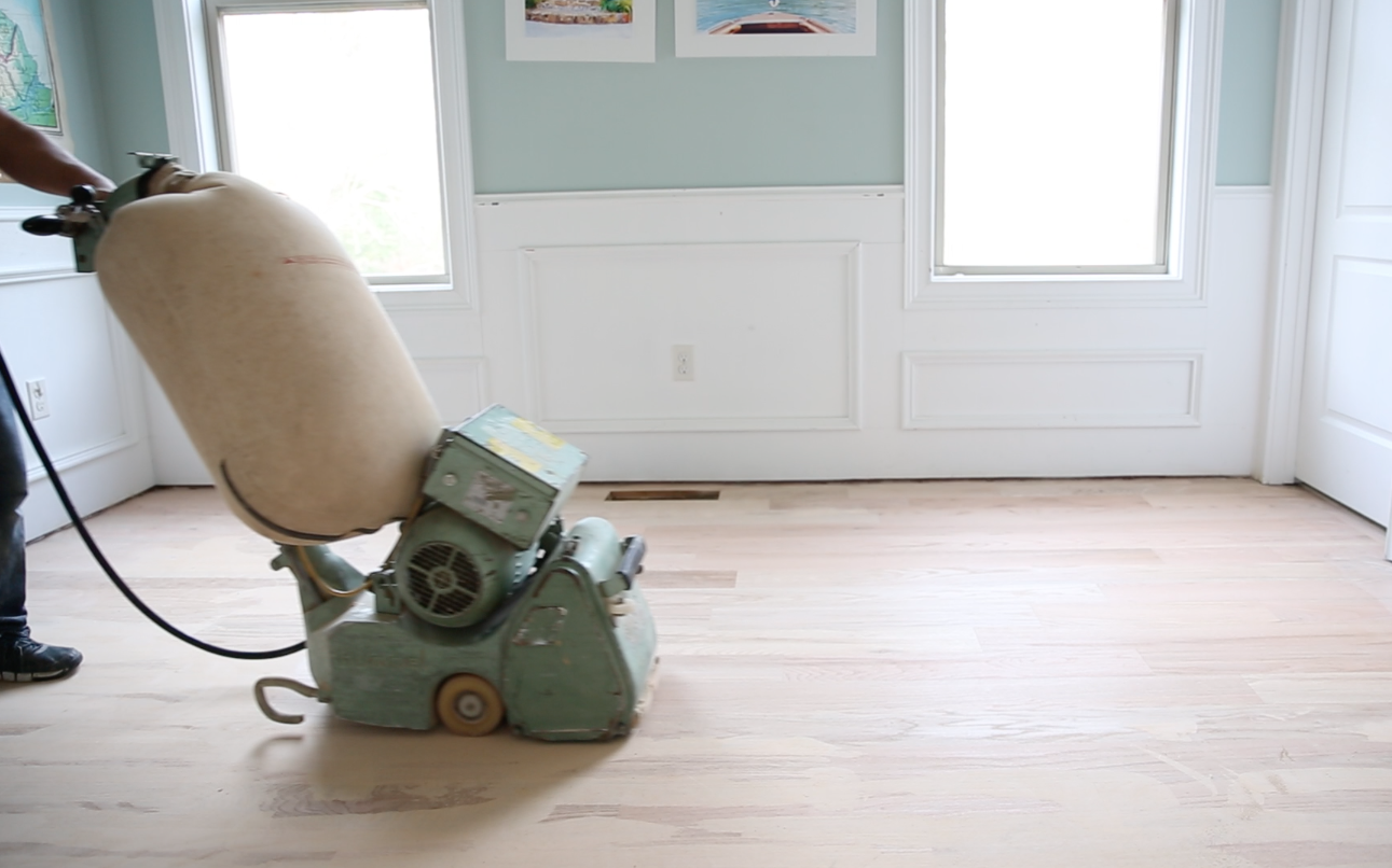 Hardwood floor refinishing
